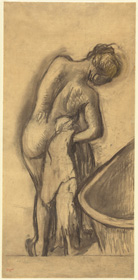 Edgar Degas, Apres le bain, femme s'essuyant, c. 1900, charcoal and pastel on tracing paper