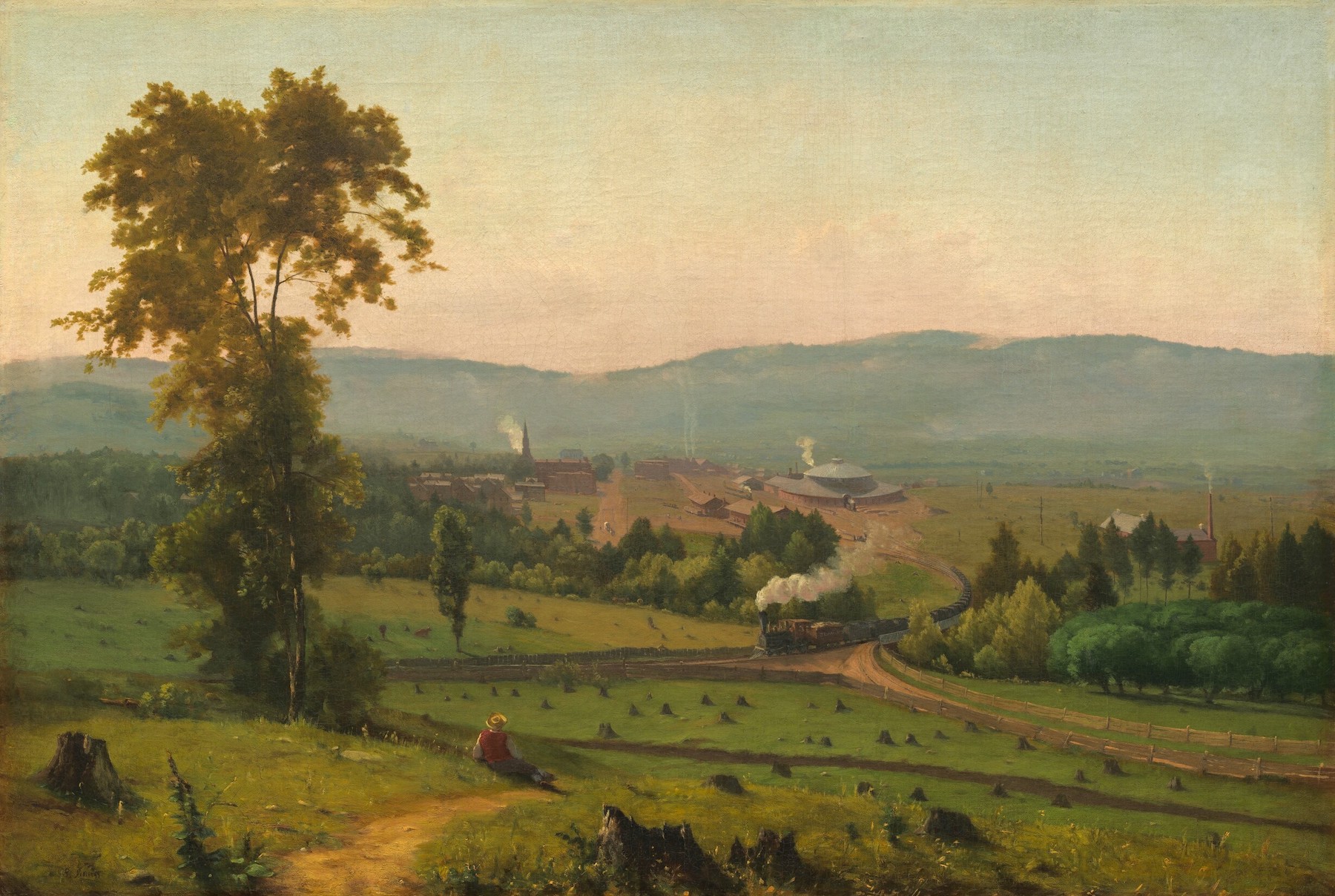 George Inness' landscape painting "The Lackawanna Valley"