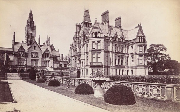 Eaton Hall, Cheshire, Alfred Waterhouse, architect, 1870-1883, demolished 1961; albumen print, photograph Gramstorff Collection