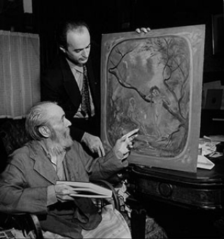 Louis Eilshemius (seated), 1939