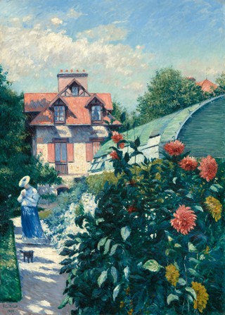 Gustave Caillebotte, French, 1848 – 1894, Dahlias, Garden at Petit Gennevilliers, 1893, Oil on canvas, National Gallery of Art, Washington, Gift of the Scharffenberger Family
